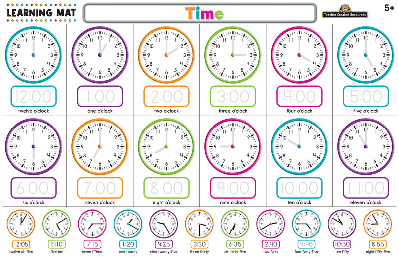 Time Learning Mat