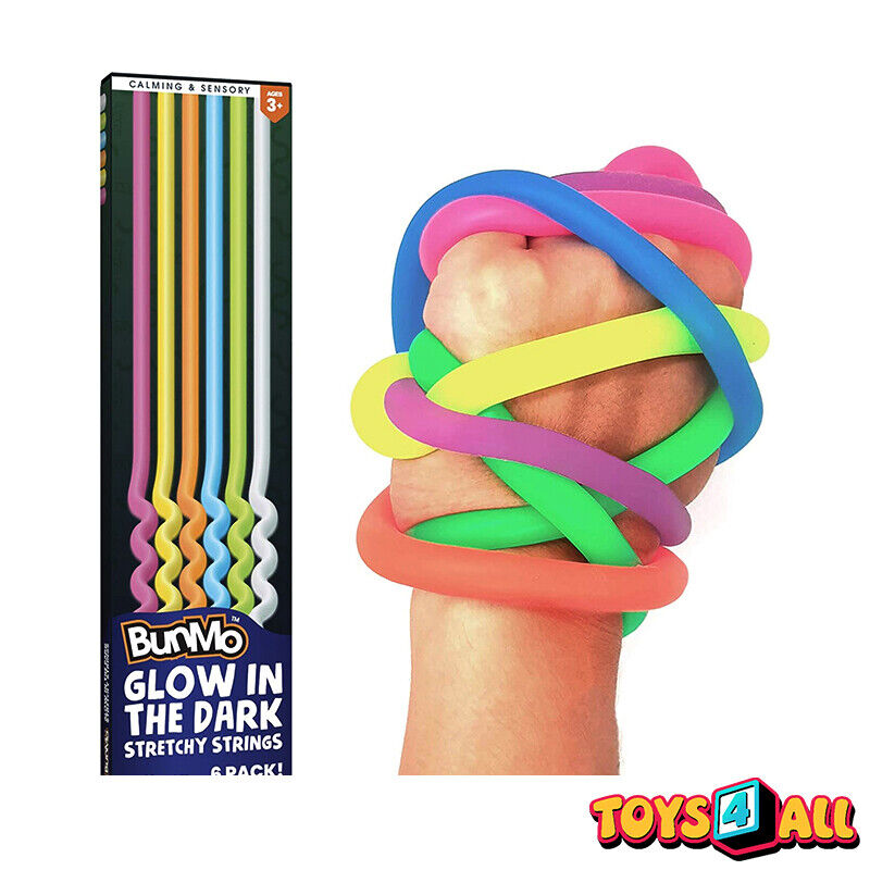 Stretchy Noodle Fidget 6pk Glow in the Dark