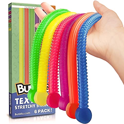 Textured 30cm Stretchy Strings Fidgets 6pk