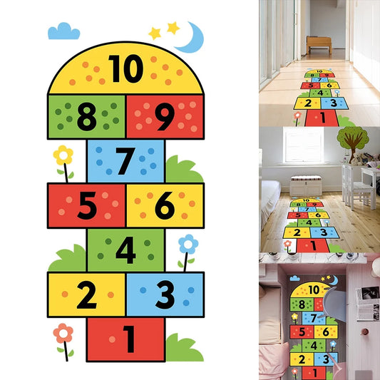 Hopscotch Game Floor Sticker Decal - 1pc Peel and Stick Hopscotch