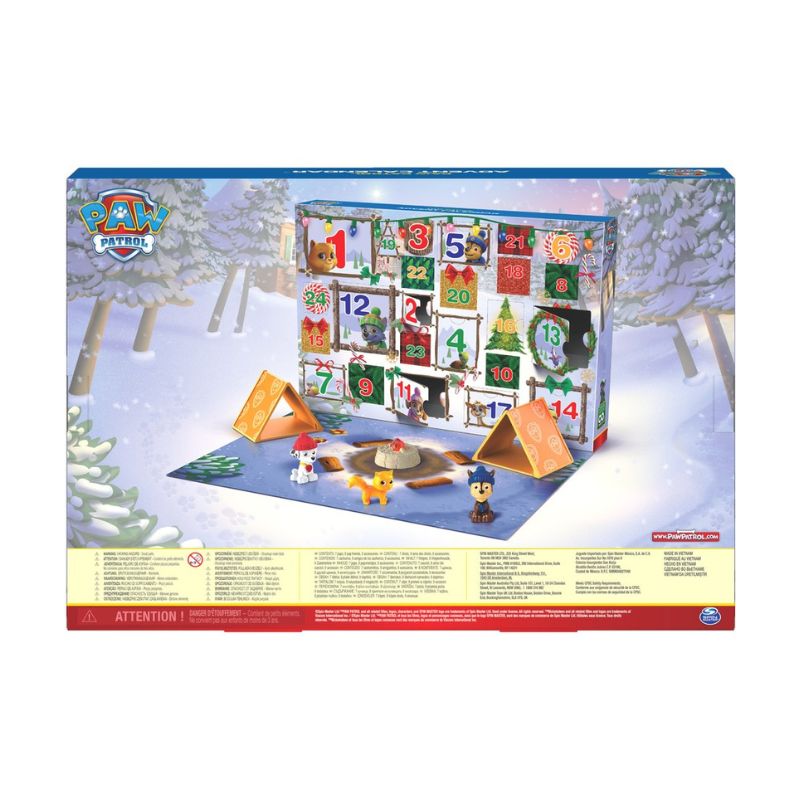Paw Patrol Advent Calendar scene. Box is part of the play set up.