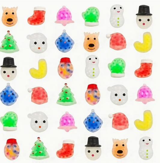 Christmas Themed Pop Fidget Toys - Soft Squishy Stress Relief Balls