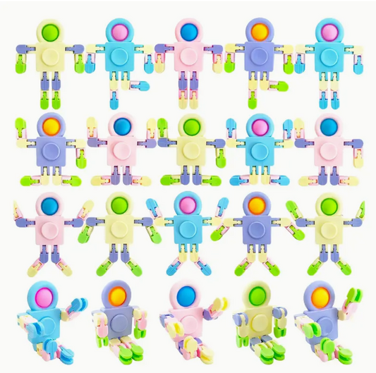 Transformable Robot Finger Spinner Pop Toys