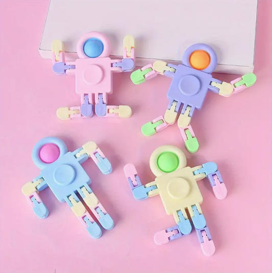 Transformable Robot Finger Spinner Pop Toys