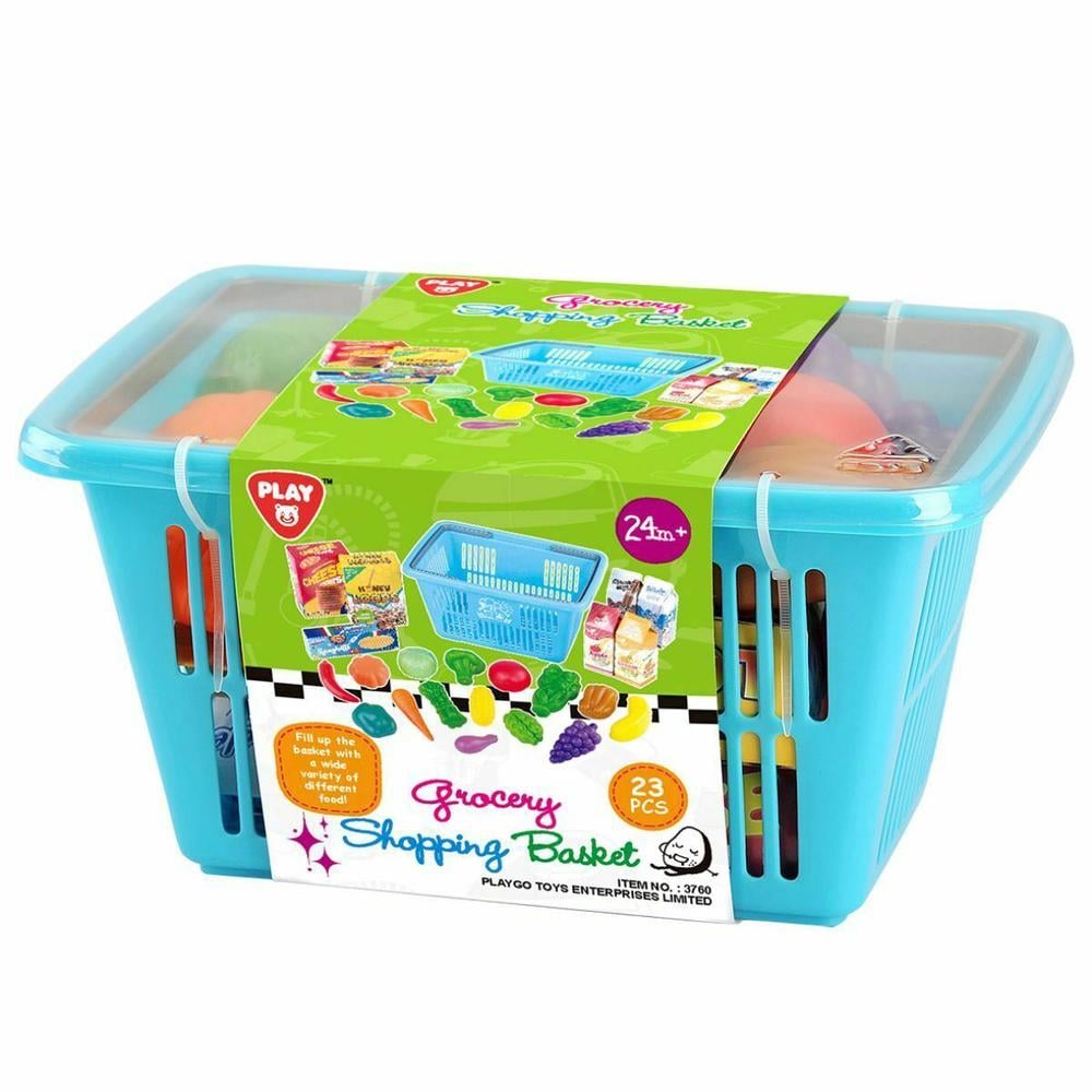 Playgo Grocery Shopping Basket, 23piece