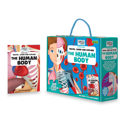 Sassi All About the Human Body Puzzle & Book Set, 200 pcs