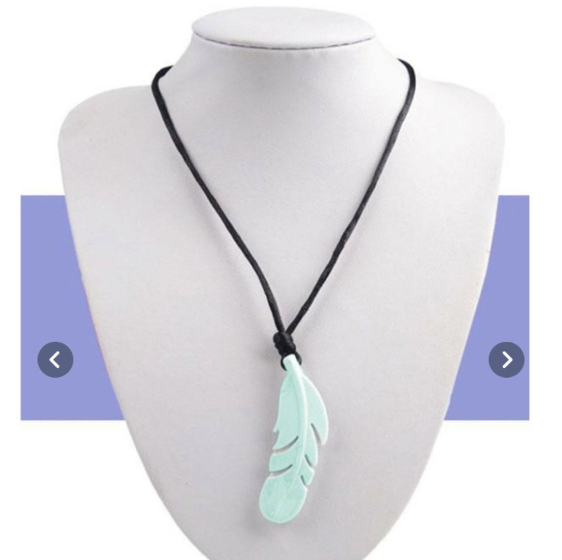 Sensory Chew Necklace - feather